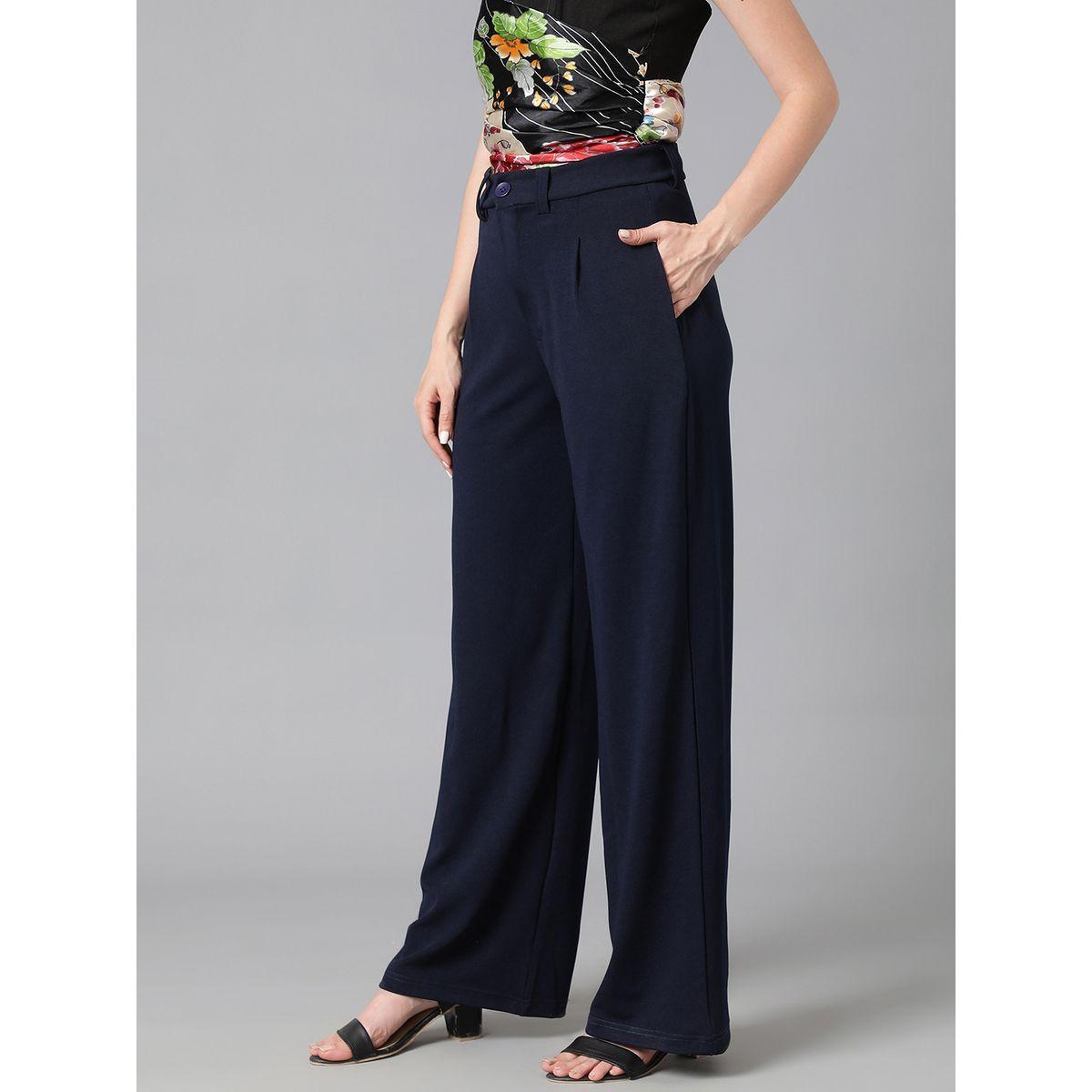 بنطال سادة بقصة عادية مع جيوب كوتي × ستايلي-women-clothing-bottoms-trousers-image-3