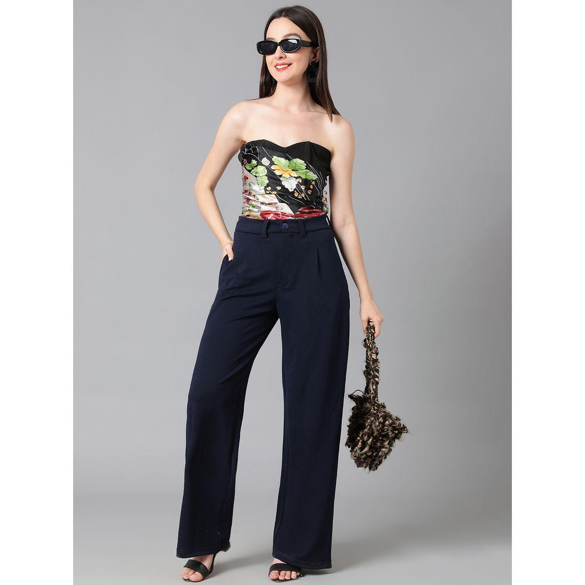بنطال سادة بقصة عادية مع جيوب كوتي × ستايلي-women-clothing-bottoms-trousers-image-4