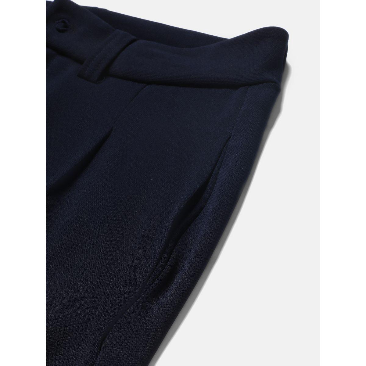 Kotty X Styli  Solid Regular Fit Trousers with Pockets-women-clothing-bottoms-trousers-image-5