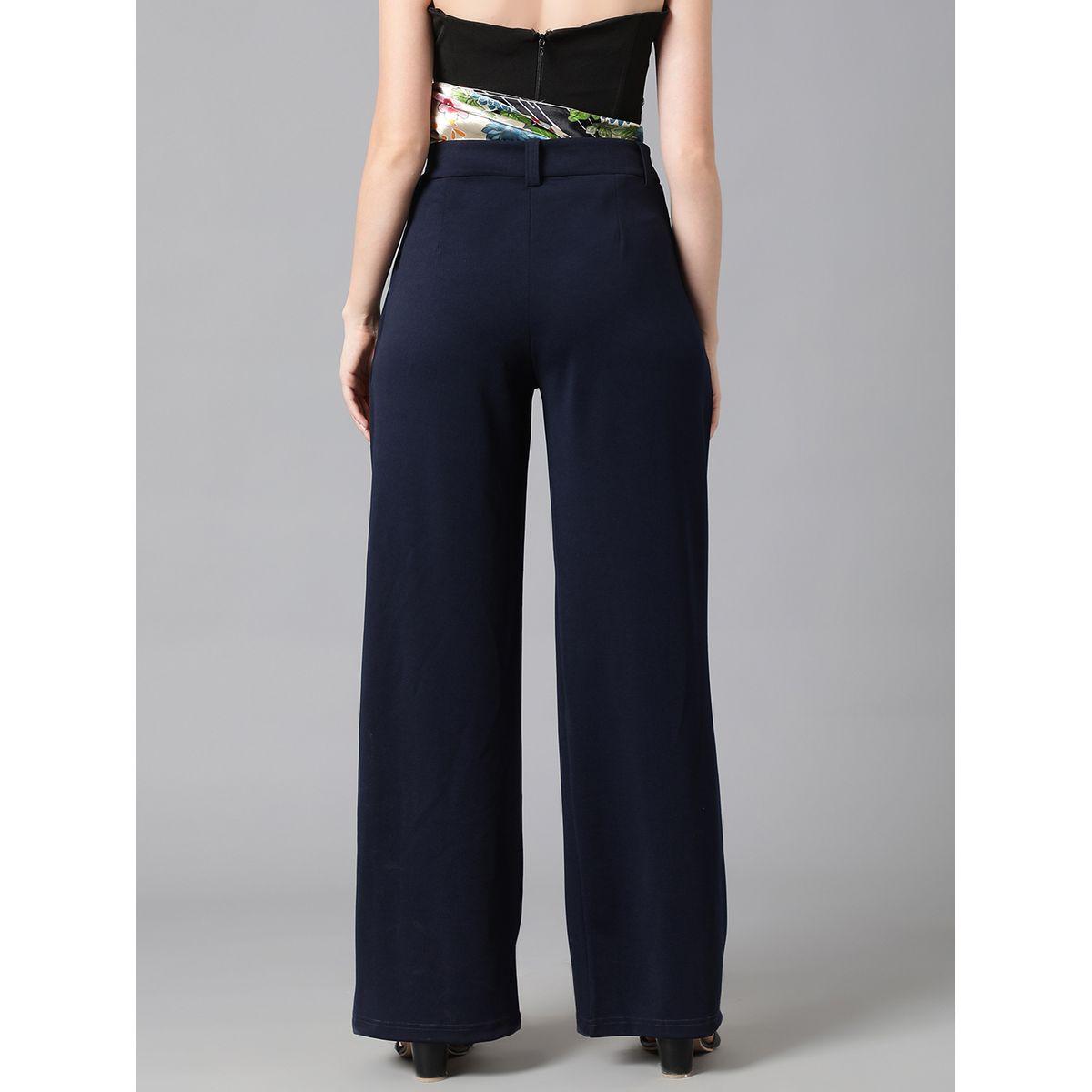 Kotty X Styli  Solid Regular Fit Trousers with Pockets-women-clothing-bottoms-trousers-image-6