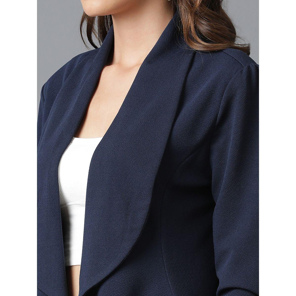 Kotty X Styli  Solid Open Front Blazer & Pants Co-Ords-women-clothing-coordsets-image-3