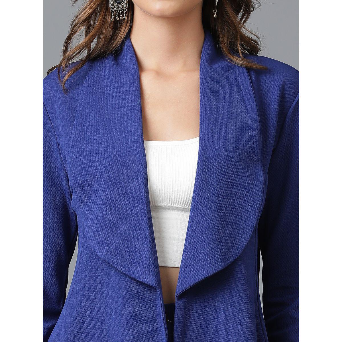 Kotty X Styli  Solid Open Front Blazer & Pants Co-Ords Set-women-clothing-coordsets-image-3