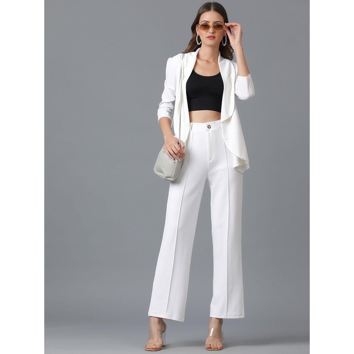 Kotty X Styli  Solid Open Front Blazer & Pants Co-Ords Set-women-clothing-coordsets-image-6