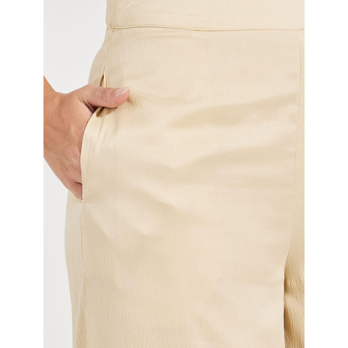 Styli Textured Wide Leg Pants with Concealed Zip-women-clothing-bottoms-trousers-image-3