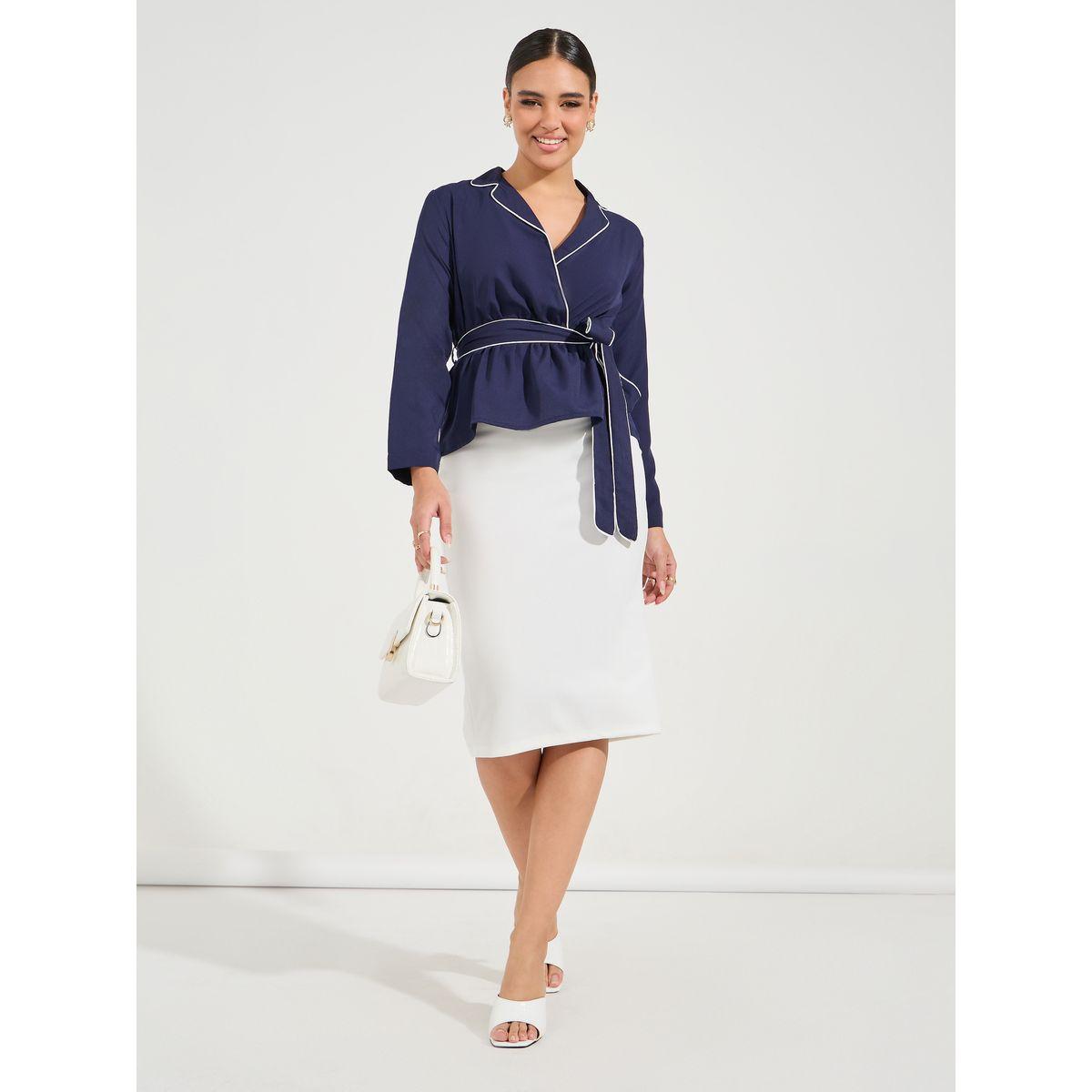 Styli Elevate Regular Fit Mock Wrap Collared Top-women-clothing-shirtsandblouses-blouses-image-2