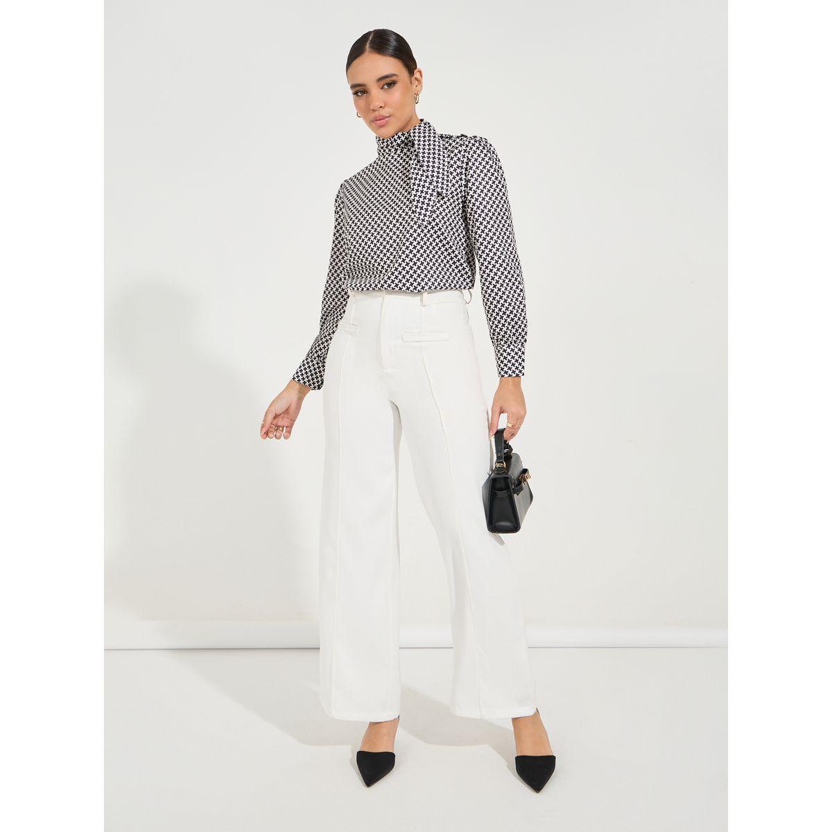 Styli Elevate AOP Regular Fit Tie-Up Neck Top-women-clothing-shirtsandblouses-blouses-image-2