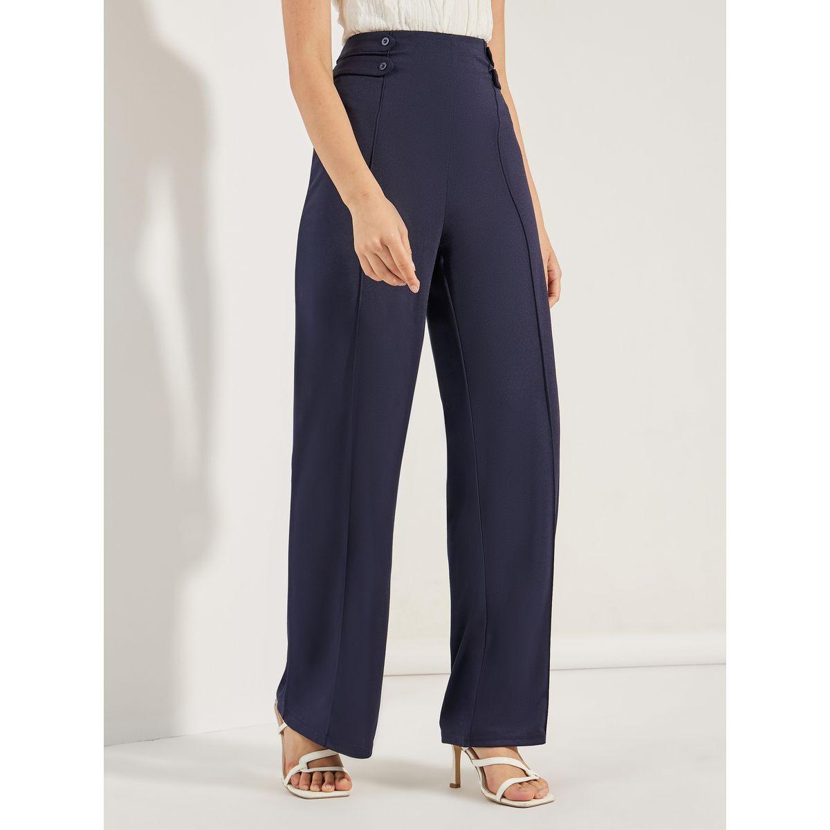 Styli Wide Leg Pintuck Pants with Button Detail-women-clothing-bottoms-trousers-image-2