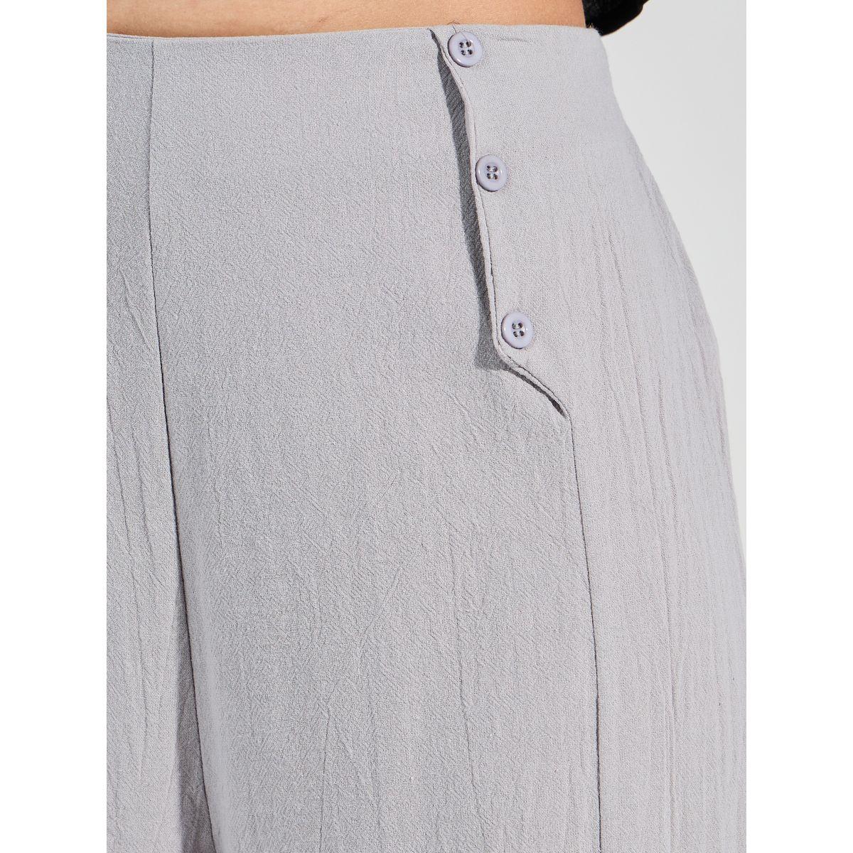 Styli Textured Wide Leg Pants with Button Detail-women-clothing-bottoms-trousers-image-3