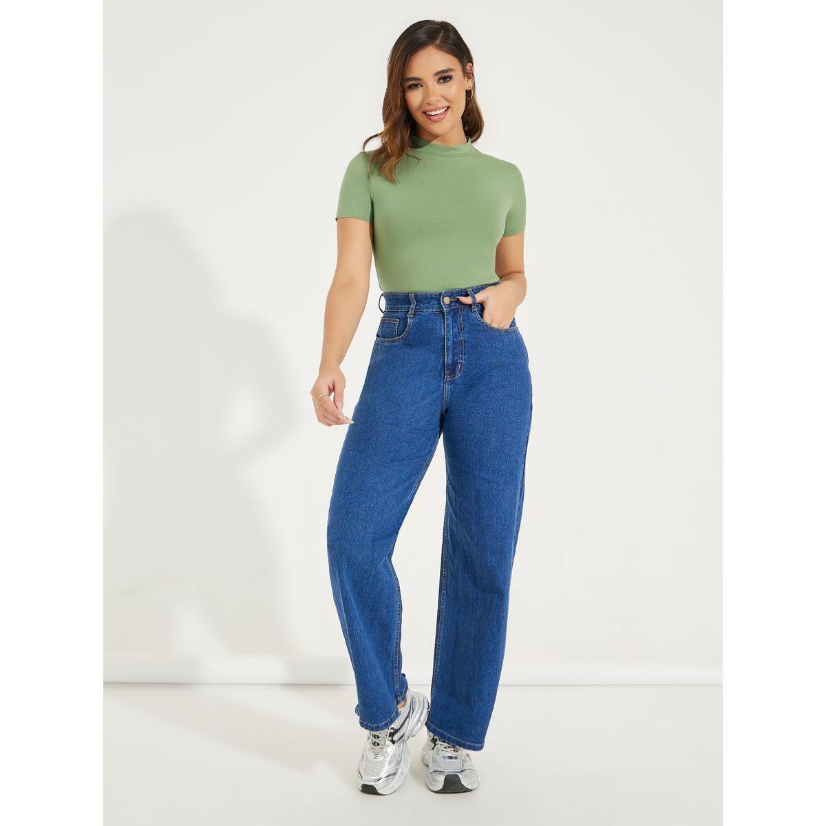 Styli Cotton Stretch Fitted High Neck T-Shirt-women-clothing-tshirts-image-2