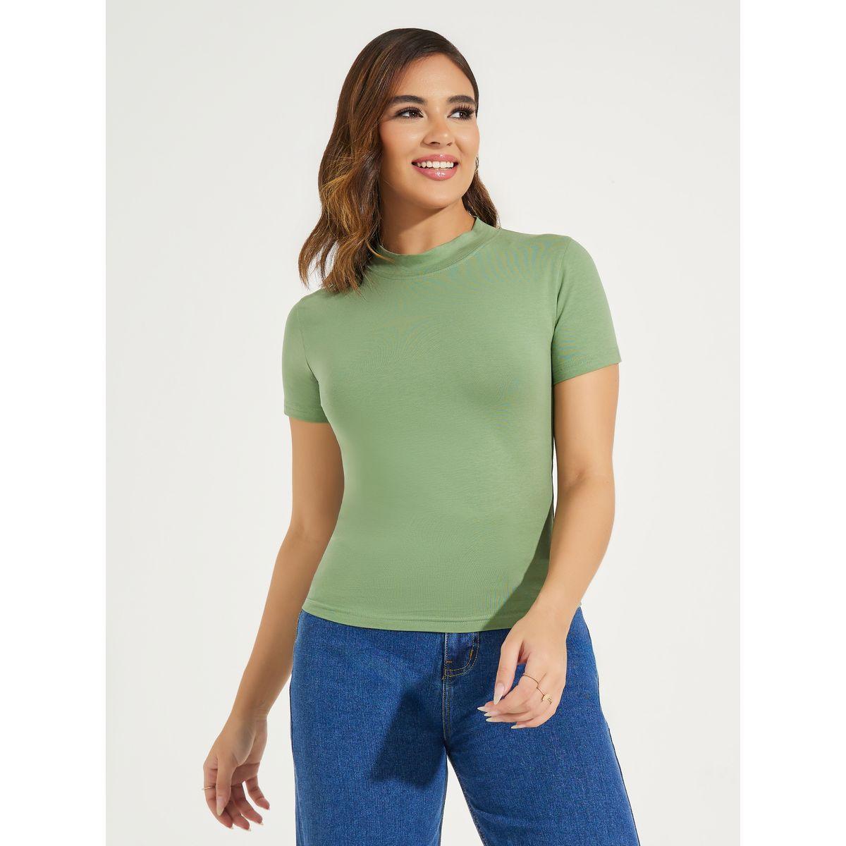 Styli Cotton Stretch Fitted High Neck T-Shirt-women-clothing-tshirts-image-3