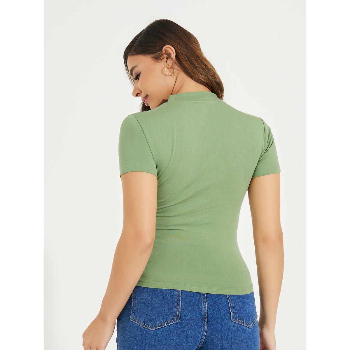 Styli Cotton Stretch Fitted High Neck T-Shirt-women-clothing-tshirts-image-5