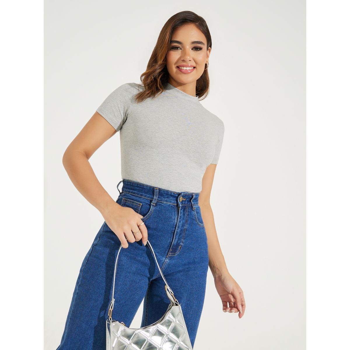 Styli Cotton Stretch Fitted High Neck T-Shirt-women-clothing-tshirts-image-4