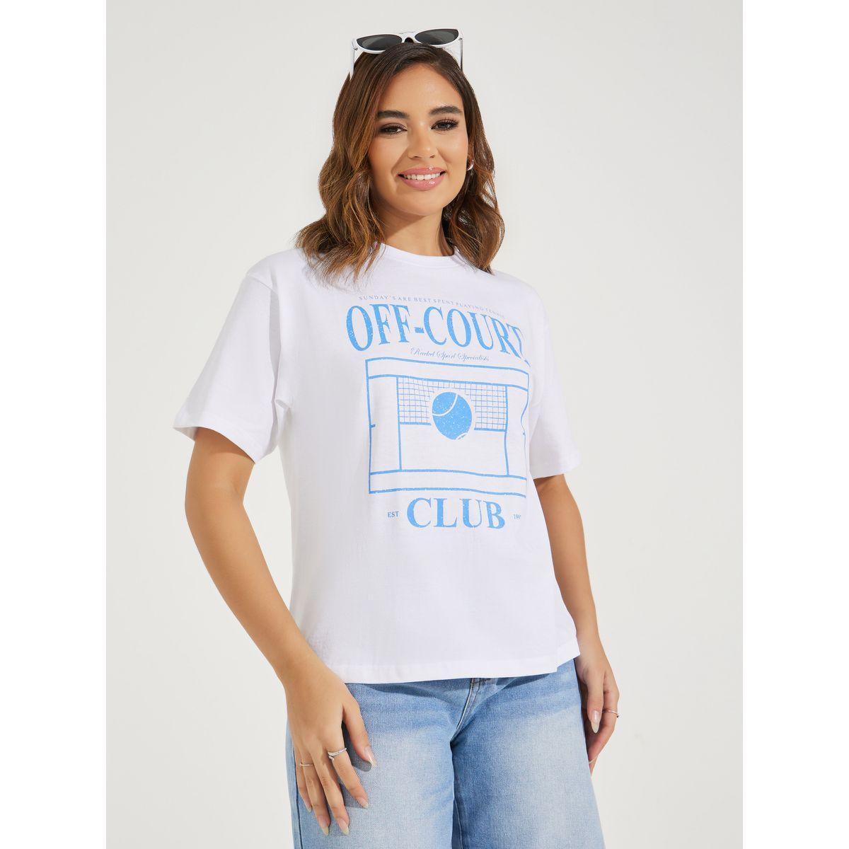 Styli Boxy Fit Off Court Distressed Graphic T-Shirt-women-clothing-tshirts-image-2