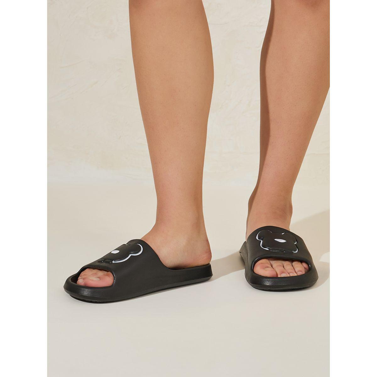 Styli Bear Pattern Anti Slip Slides-women-shoes-flipflopsandslides-image-1