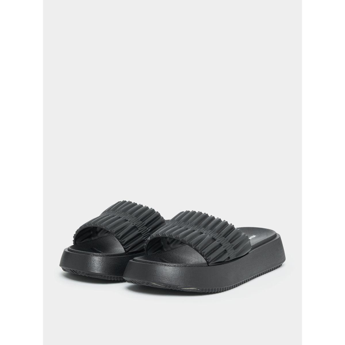 Styli Textured Strap Platform Slides-women-shoes-flipflopsandslides-image-2