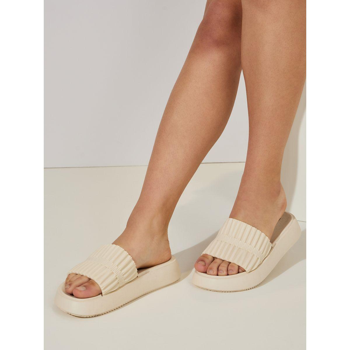 Styli Textured Strap Platform Slides-women-shoes-flipflopsandslides-image-1
