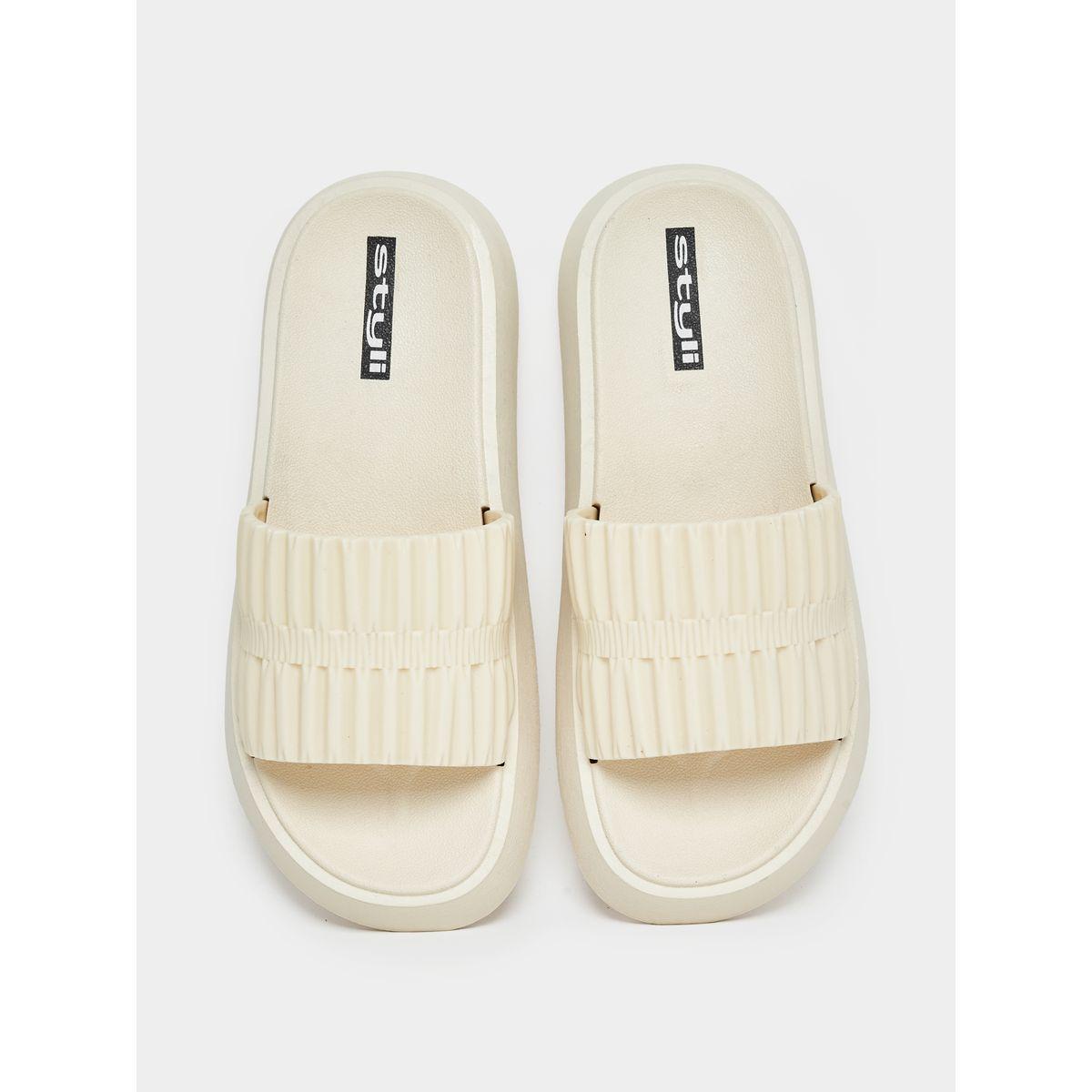 Styli Textured Strap Platform Slides-women-shoes-flipflopsandslides-image-6