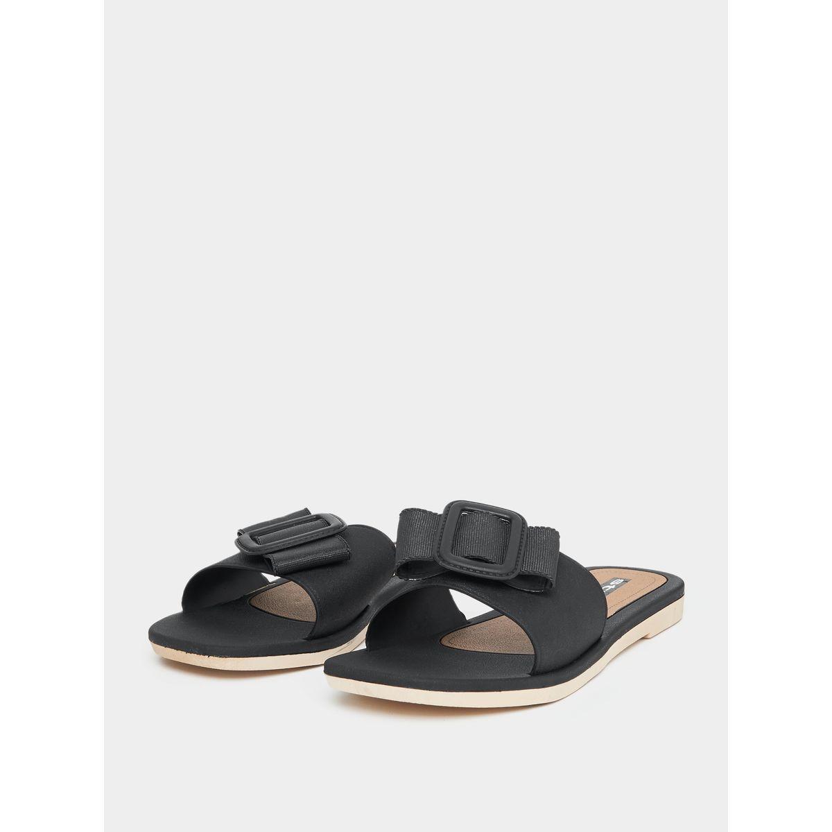 صندل فلات بسيور مزينة بإبزيم-women-shoes-sandals-flats-image-2