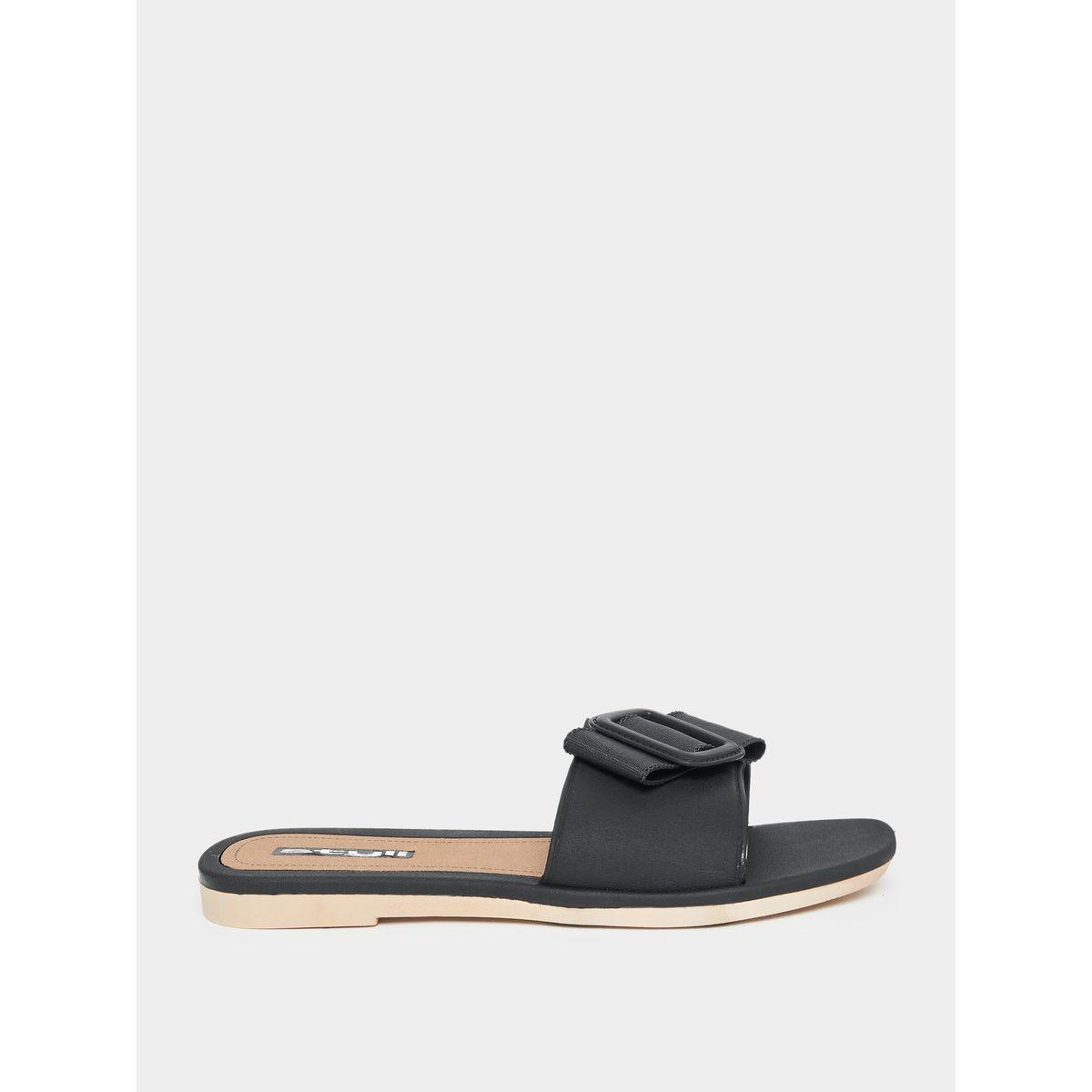 Styli Buckle Strap Detail Flat Sandals-women-shoes-sandals-flats-image-3