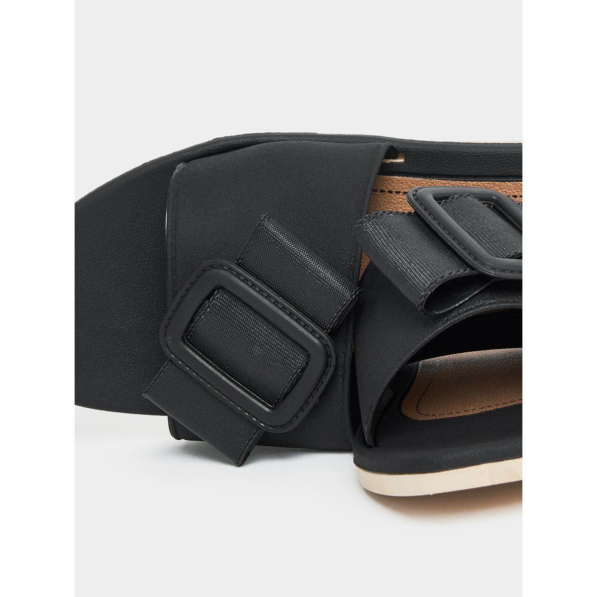 Styli Buckle Strap Detail Flat Sandals-women-shoes-sandals-flats-image-5