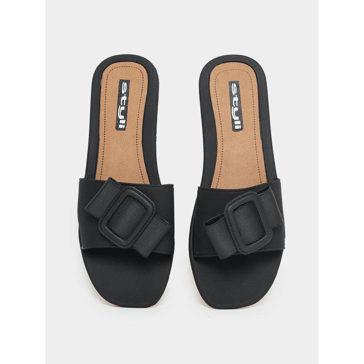 Styli Buckle Strap Detail Flat Sandals-women-shoes-sandals-flats-image-6