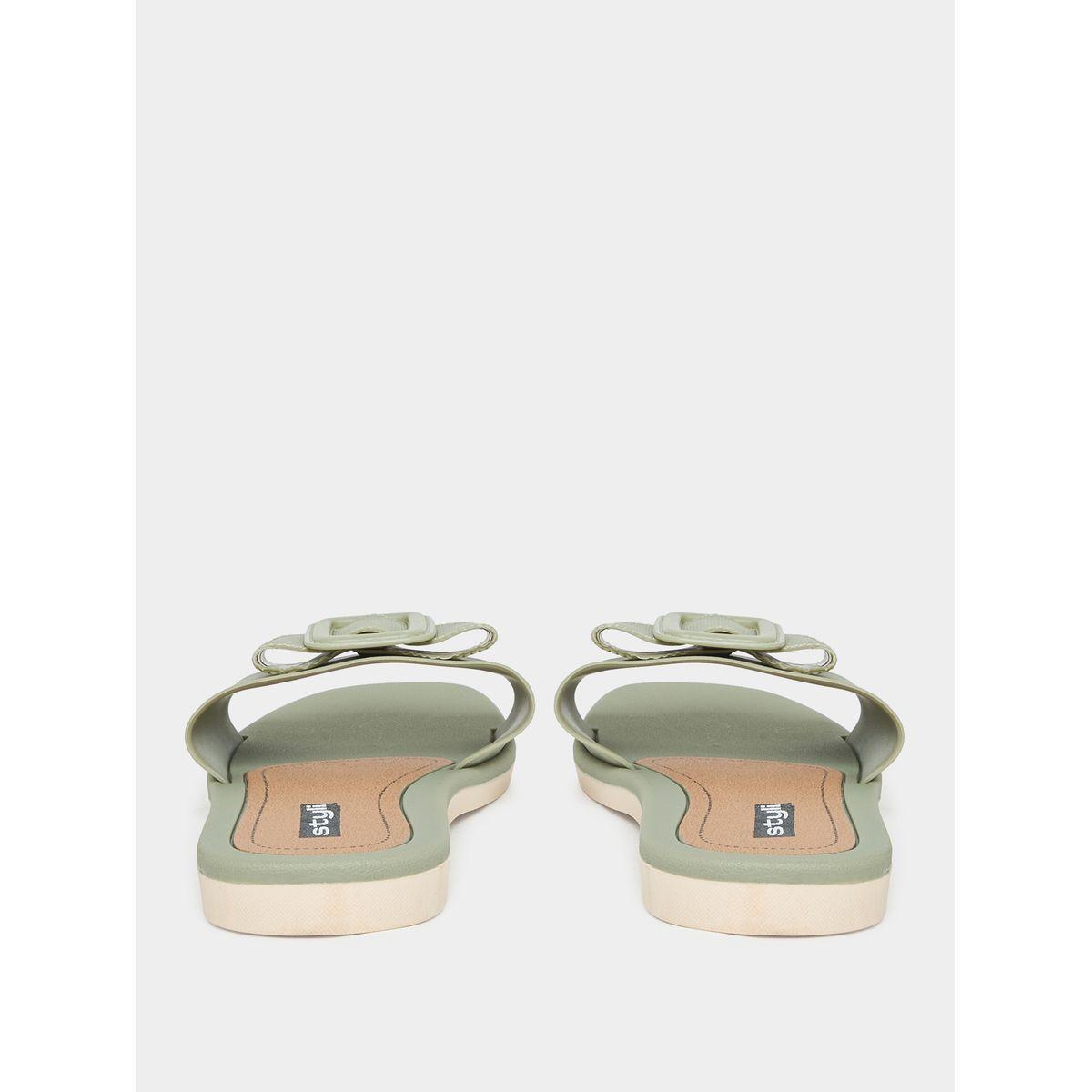 Styli Buckle Strap Detail Flat Sandals-women-shoes-sandals-flats-image-3