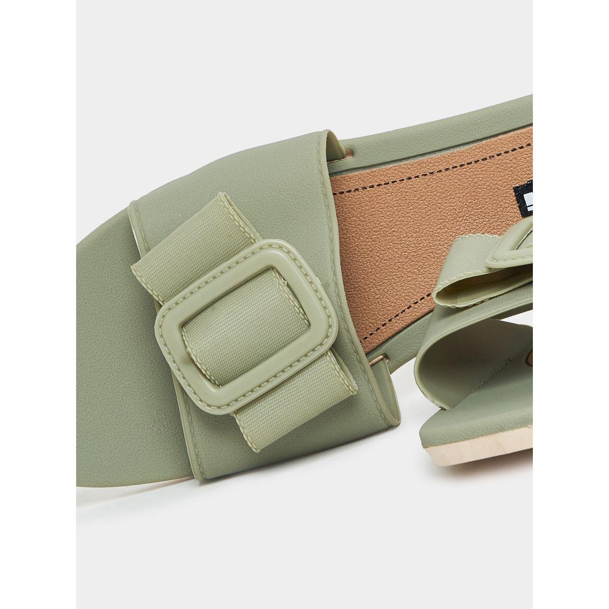 Styli Buckle Strap Detail Flat Sandals-women-shoes-sandals-flats-image-4