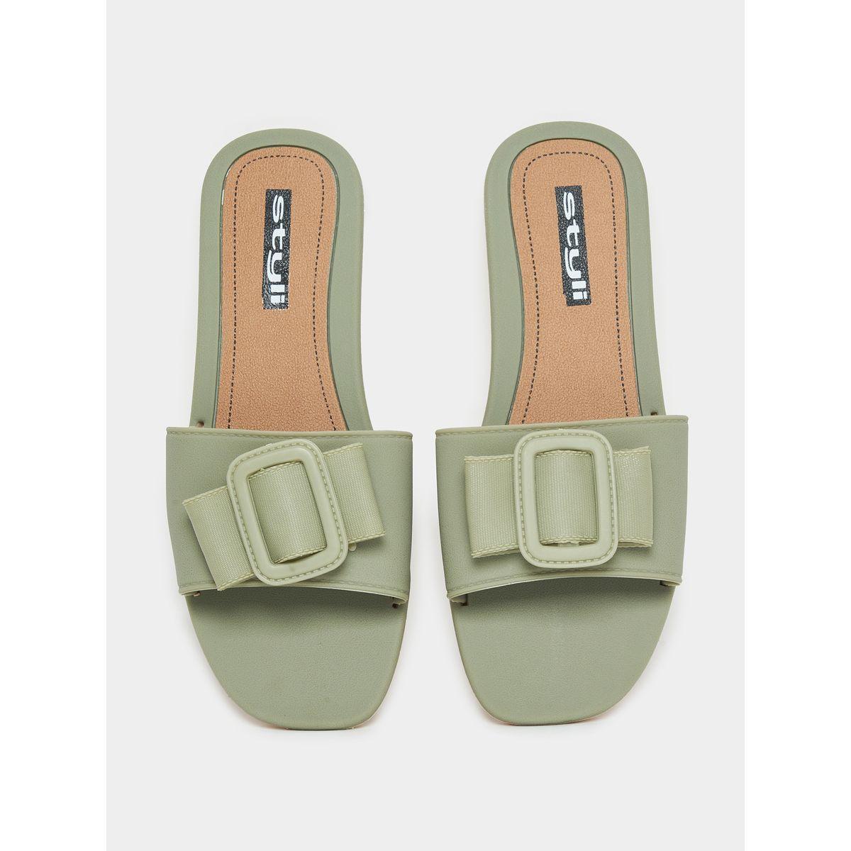 Styli Buckle Strap Detail Flat Sandals-women-shoes-sandals-flats-image-5