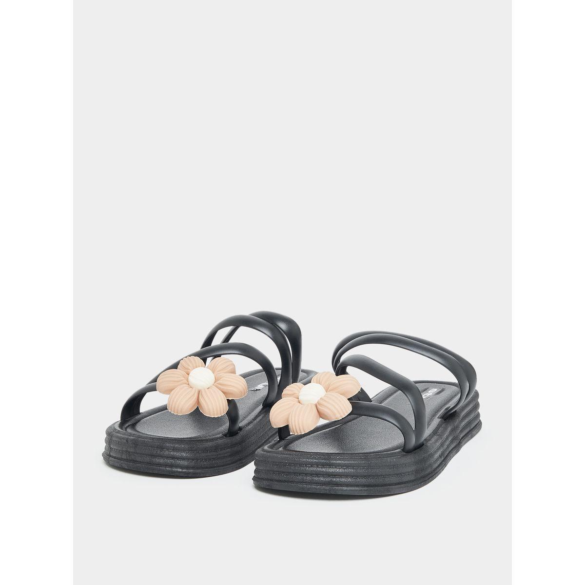 شبشب بسيور كروس مزين بزهرة للديكور-women-shoes-flipflopsandslides-image-2