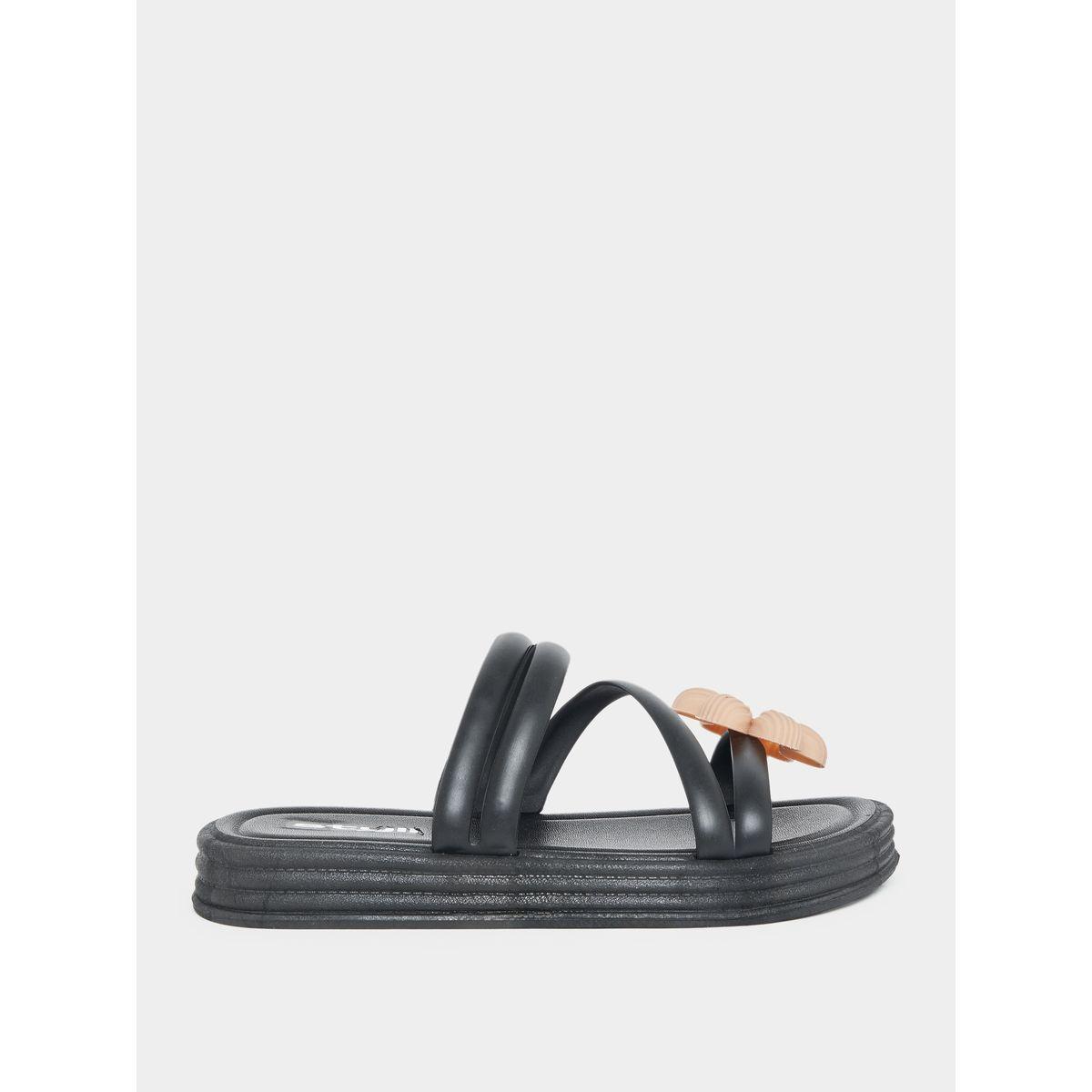 Styli Flower Decor Cross Strap Slides-women-shoes-flipflopsandslides-image-3
