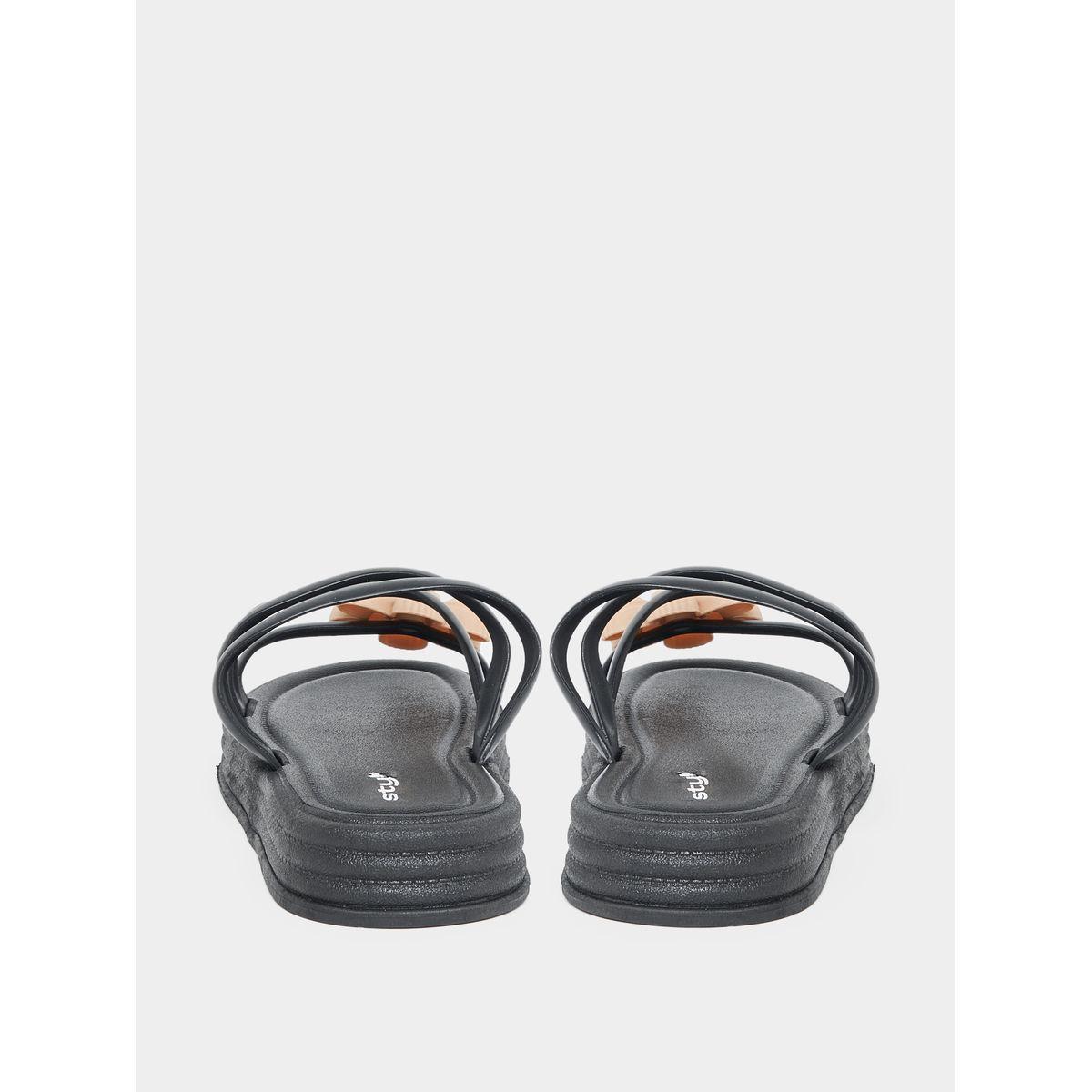 Styli Flower Decor Cross Strap Slides-women-shoes-flipflopsandslides-image-4
