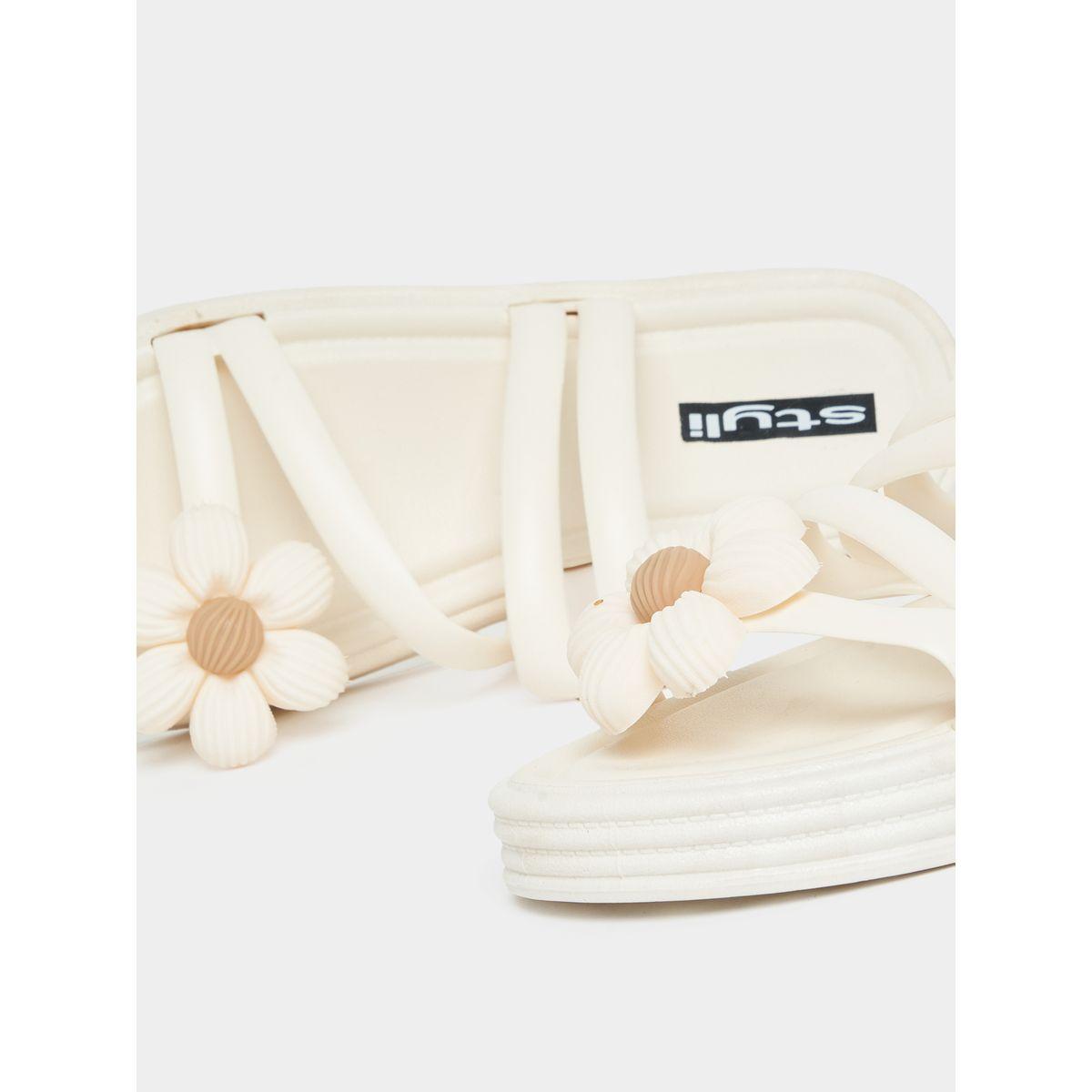 شبشب بسيور كروس مزين بزهرة للديكور-women-shoes-flipflopsandslides-image-3