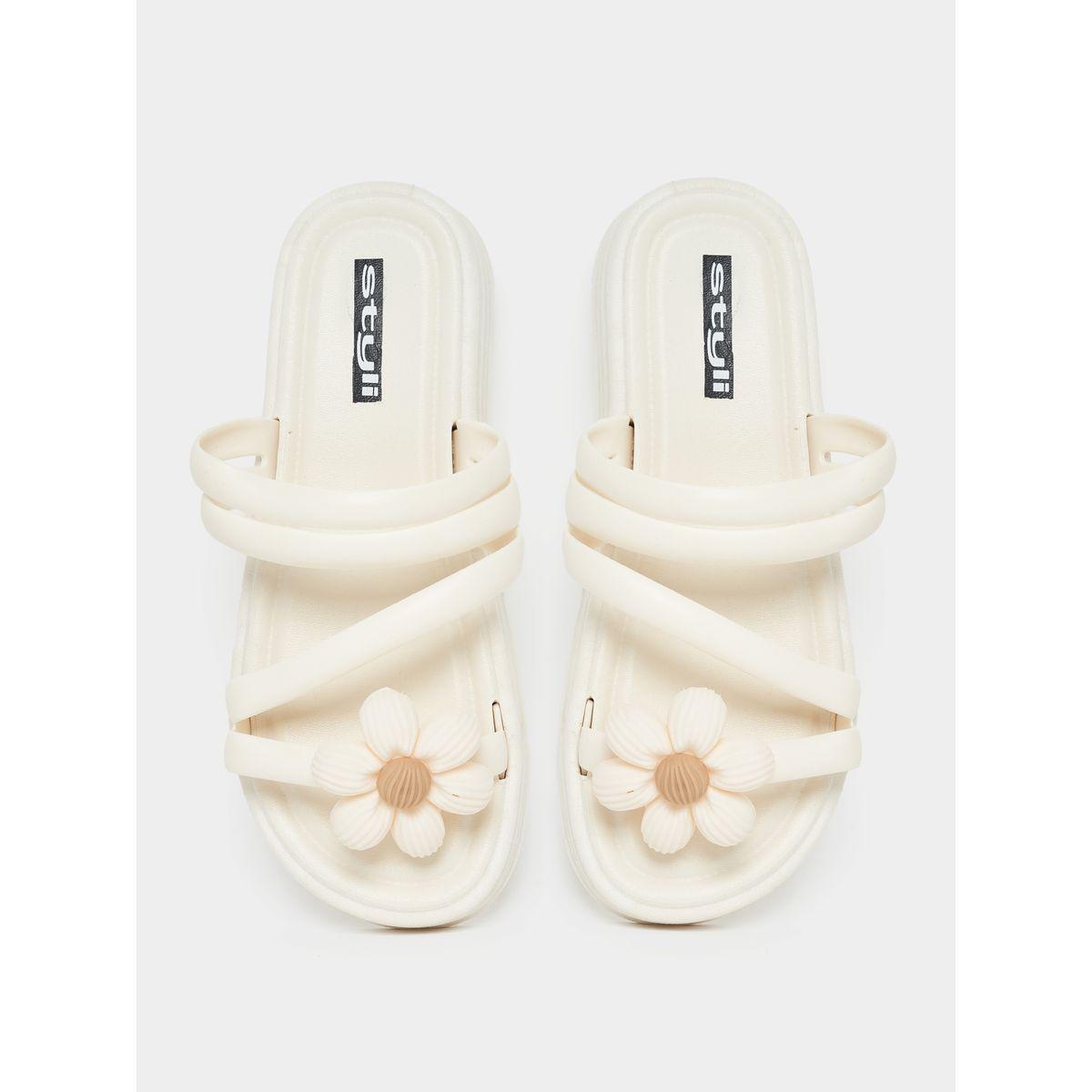 شبشب بسيور كروس مزين بزهرة للديكور-women-shoes-flipflopsandslides-image-2