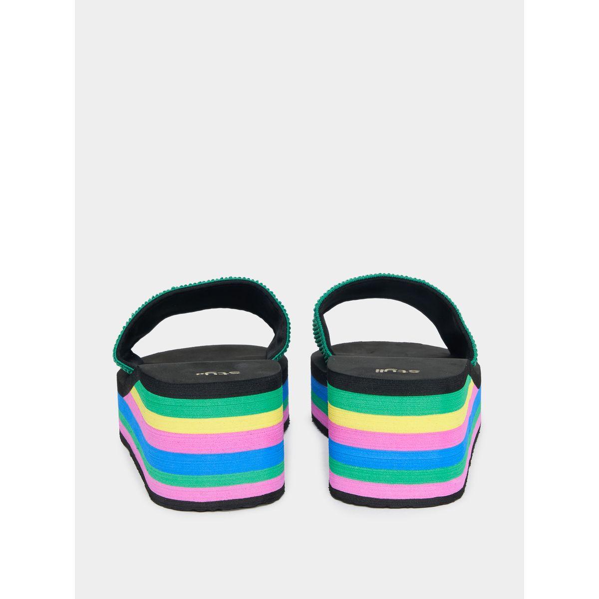 Styli Knit Strap Wedge Sole Slides-women-shoes-flipflopsandslides-image-4