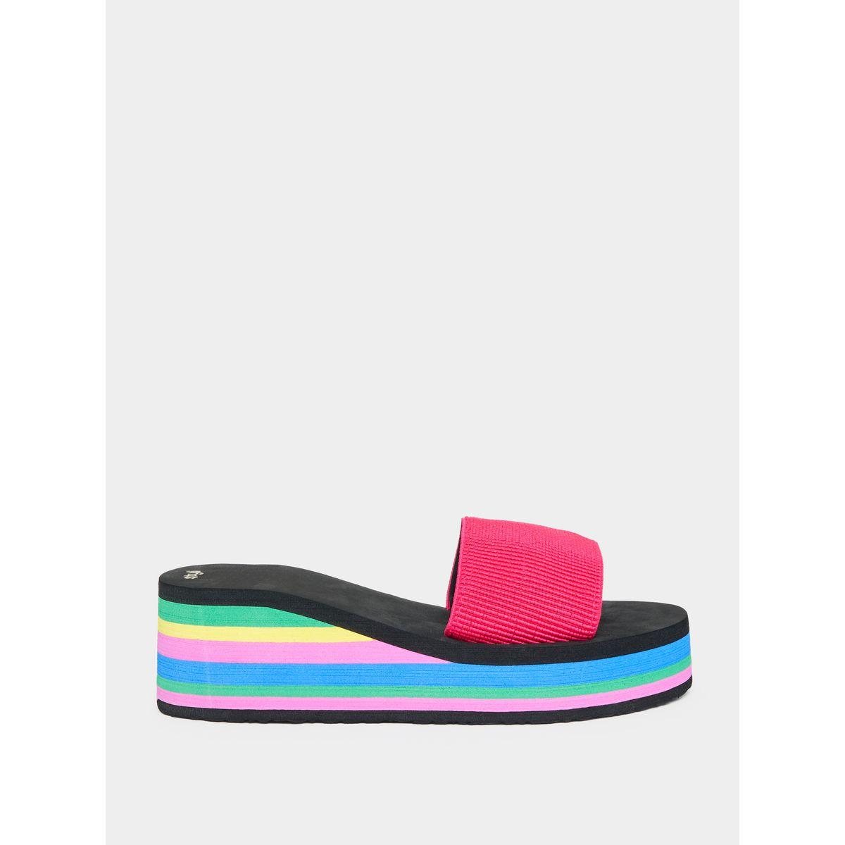Styli Knit Strap Wedge Sole Slides-women-shoes-flipflopsandslides-image-2