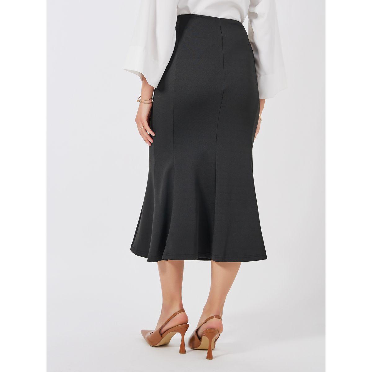 تنورة ميدي بحافة كشكش ونصف سحَّاب غلق-women-clothing-bottoms-skirts-image-4