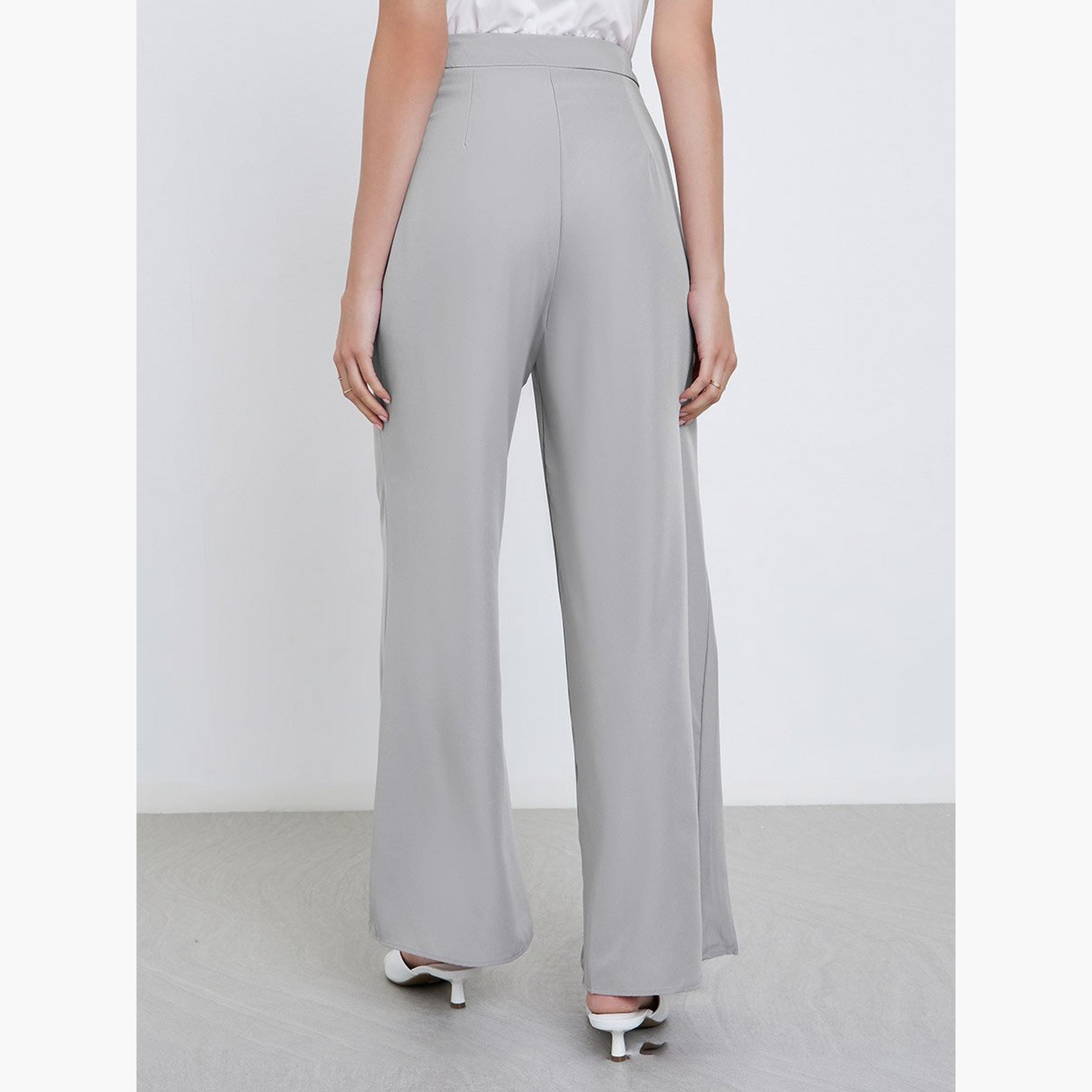 Styli Grey Wide Leg Trousers-women-clothing-bottoms-trousers-image-4