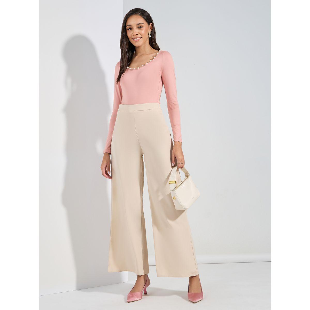 بنطال أنيق بقصة ارجل واسعة-women-clothing-bottoms-trousers-image-2