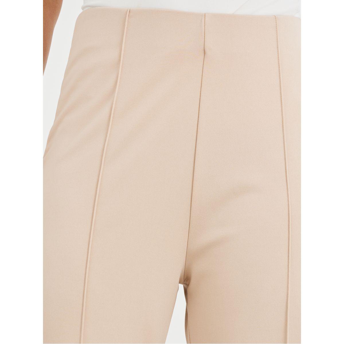 بنطال بأرجل واسعة وخصر عالي مع تفاصيل محزوزة-women-clothing-bottoms-trousers-image-3