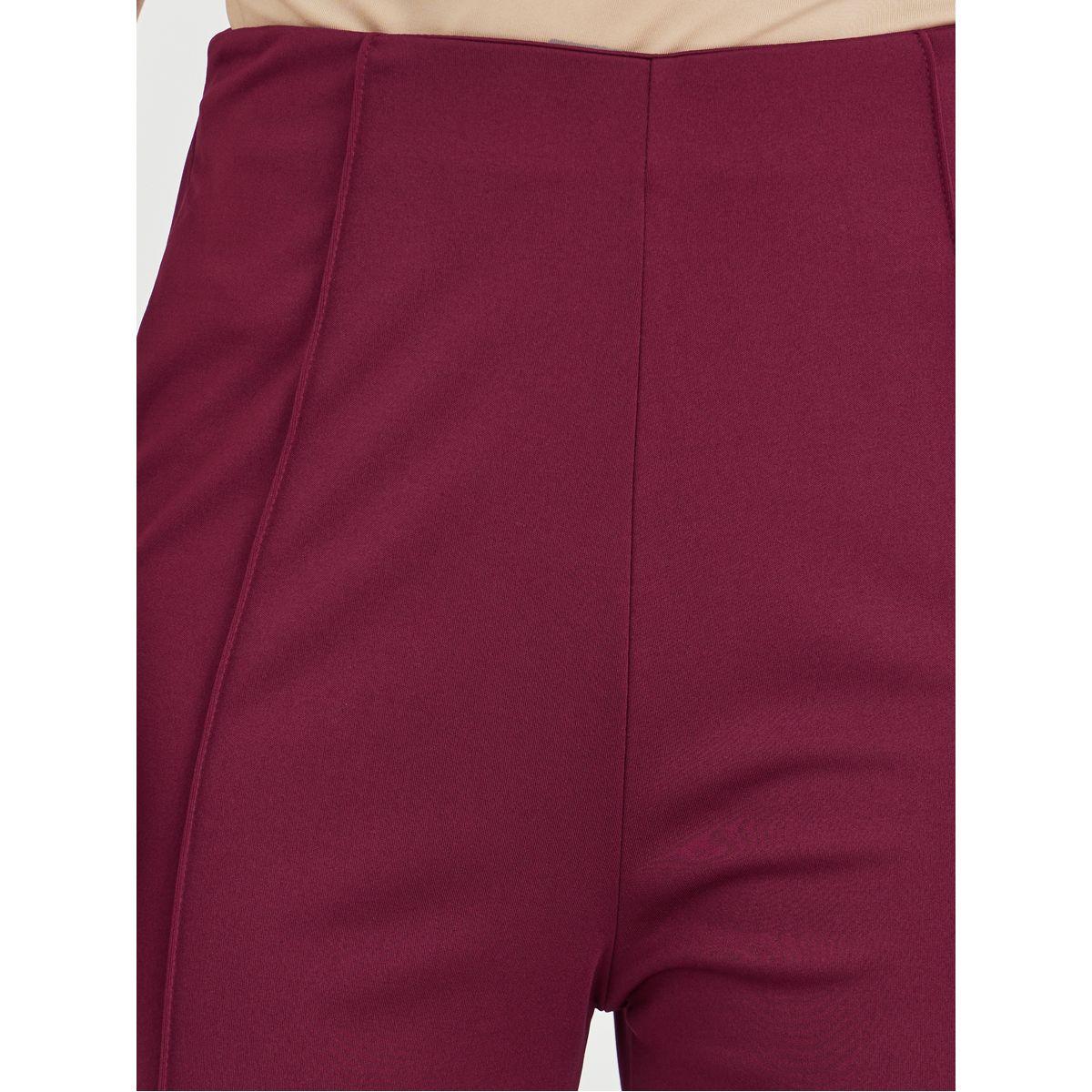 بنطال بأرجل واسعة وخصر عالي مع تفاصيل محزوزة-women-clothing-bottoms-trousers-image-3