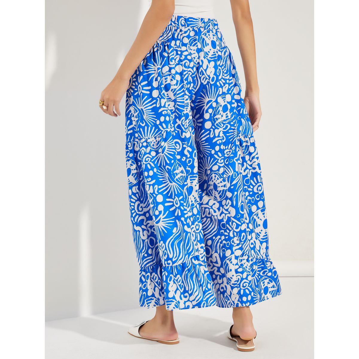 بنطال قصير مطبع بالكامل مع خصر عريض-women-clothing-bottoms-trousers-image-4