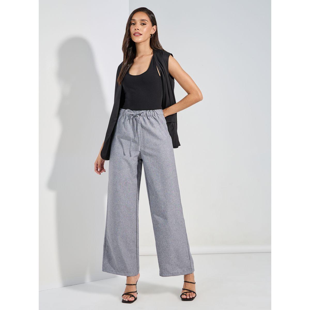 Styli Straight Fit Linen Look Pants with Drawstrings-women-clothing-bottoms-trousers-image-2
