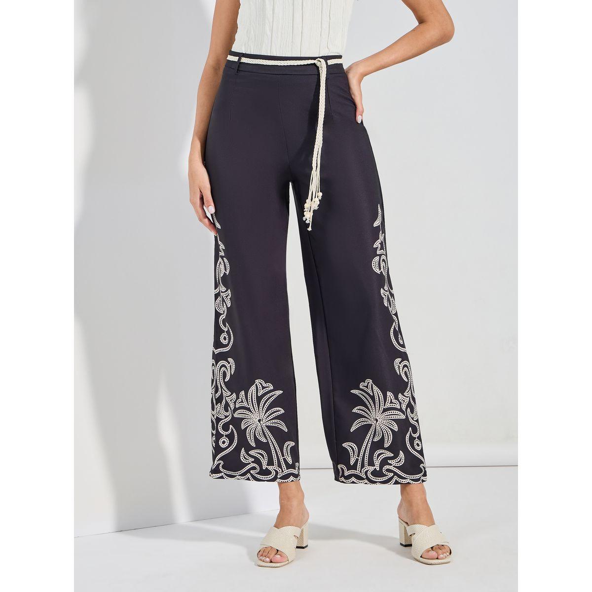 بنطال بقصة مستقيمة مع رباط خصر-women-clothing-bottoms-trousers-image-1