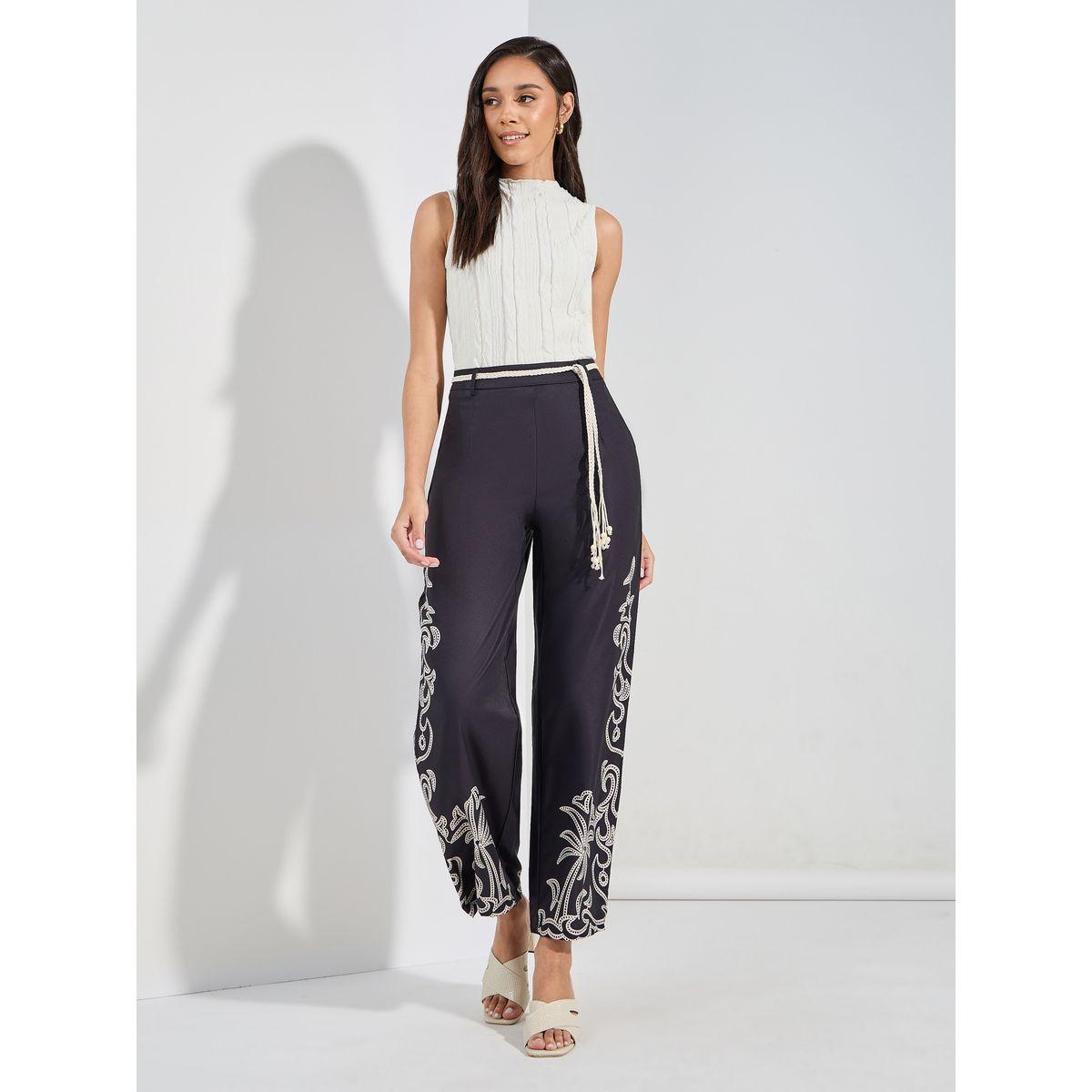 بنطال بقصة مستقيمة مع رباط خصر-women-clothing-bottoms-trousers-image-2