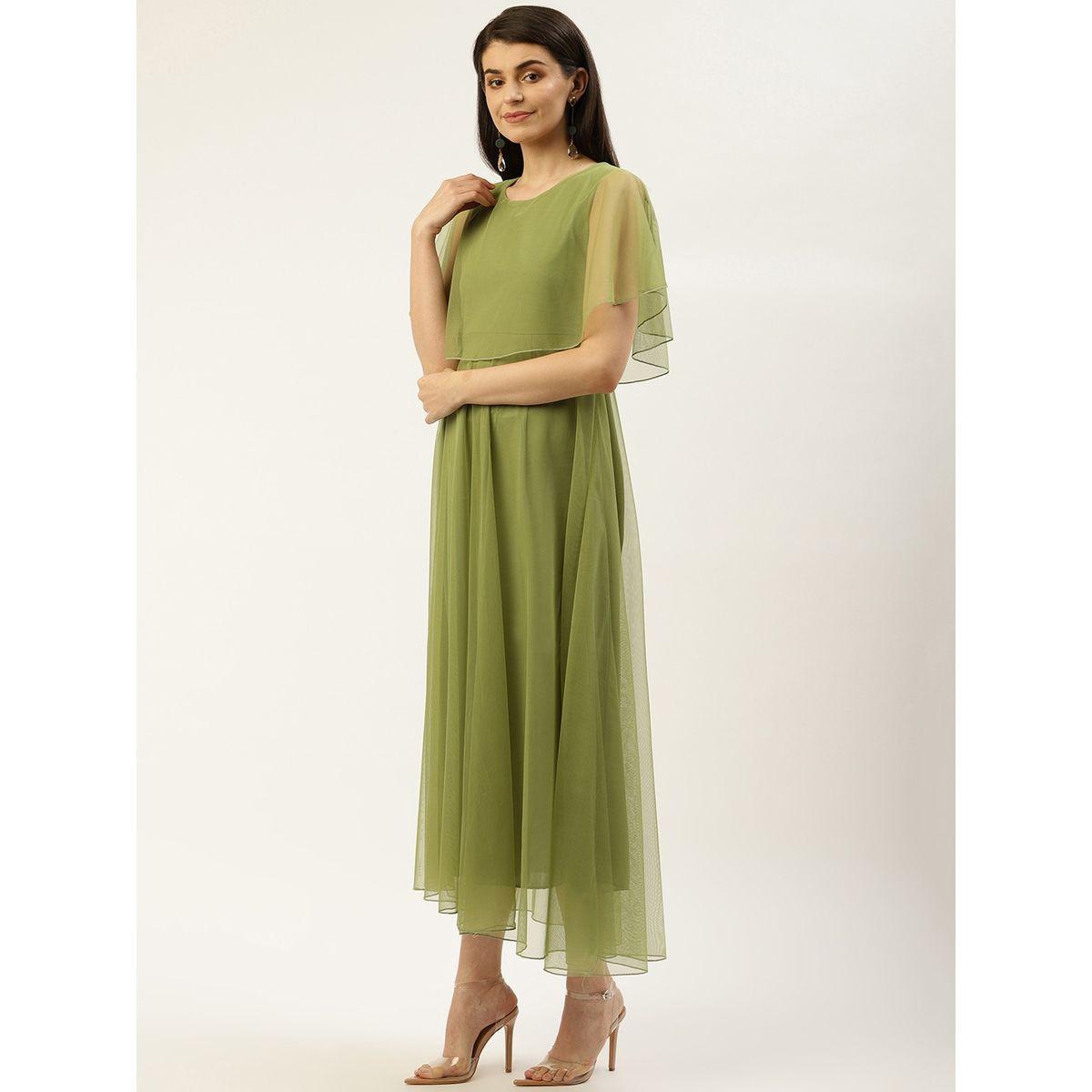 U&F X Styli  Mesh Cape Layer A-Line Midi Dress-women-clothing-dresses-image-2