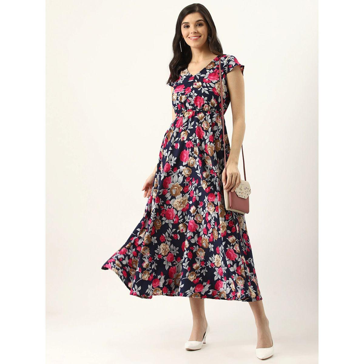 U&F X Styli  Floral Print V Neck A-Line Maxi Dress-women-clothing-dresses-image-1