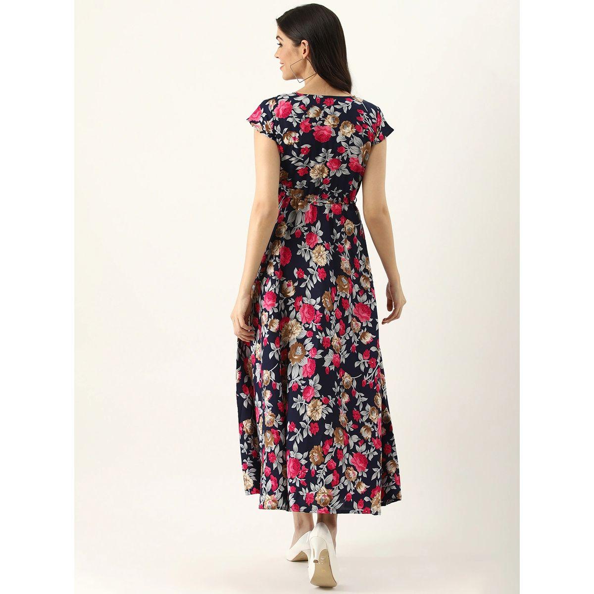U&F X Styli  Floral Print V Neck A-Line Maxi Dress-women-clothing-dresses-image-2