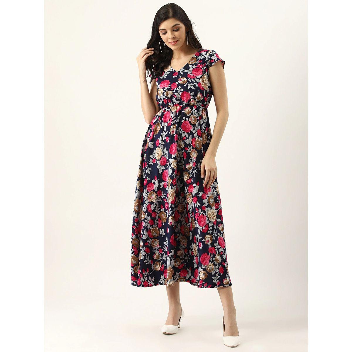 U&F X Styli  Floral Print V Neck A-Line Maxi Dress-women-clothing-dresses-image-3