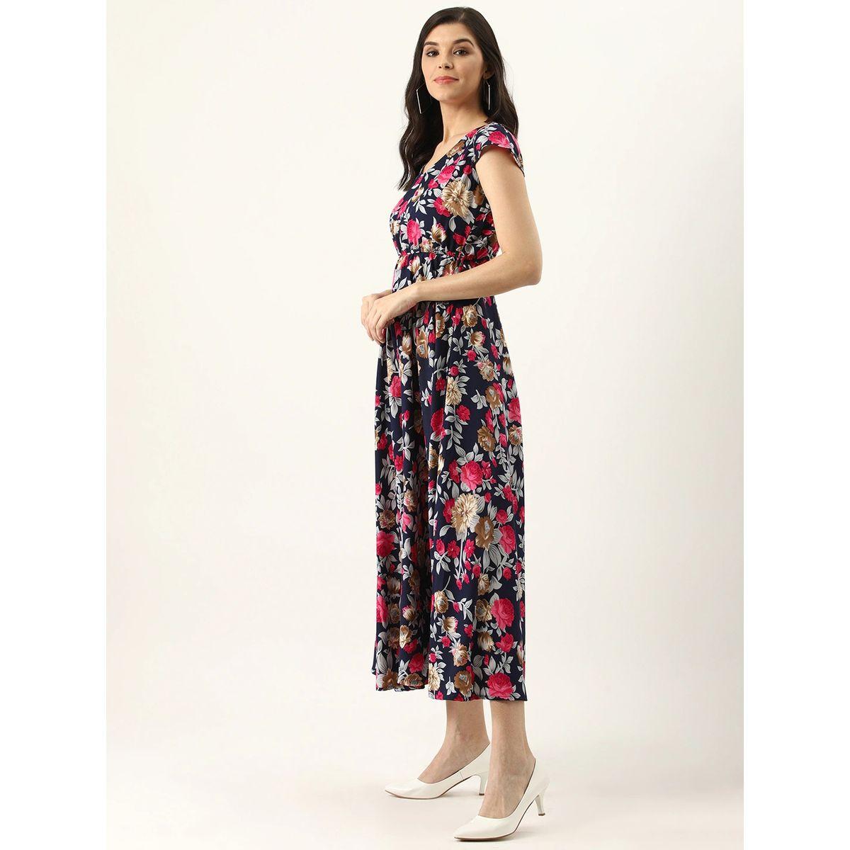 U&F X Styli  Floral Print V Neck A-Line Maxi Dress-women-clothing-dresses-image-4