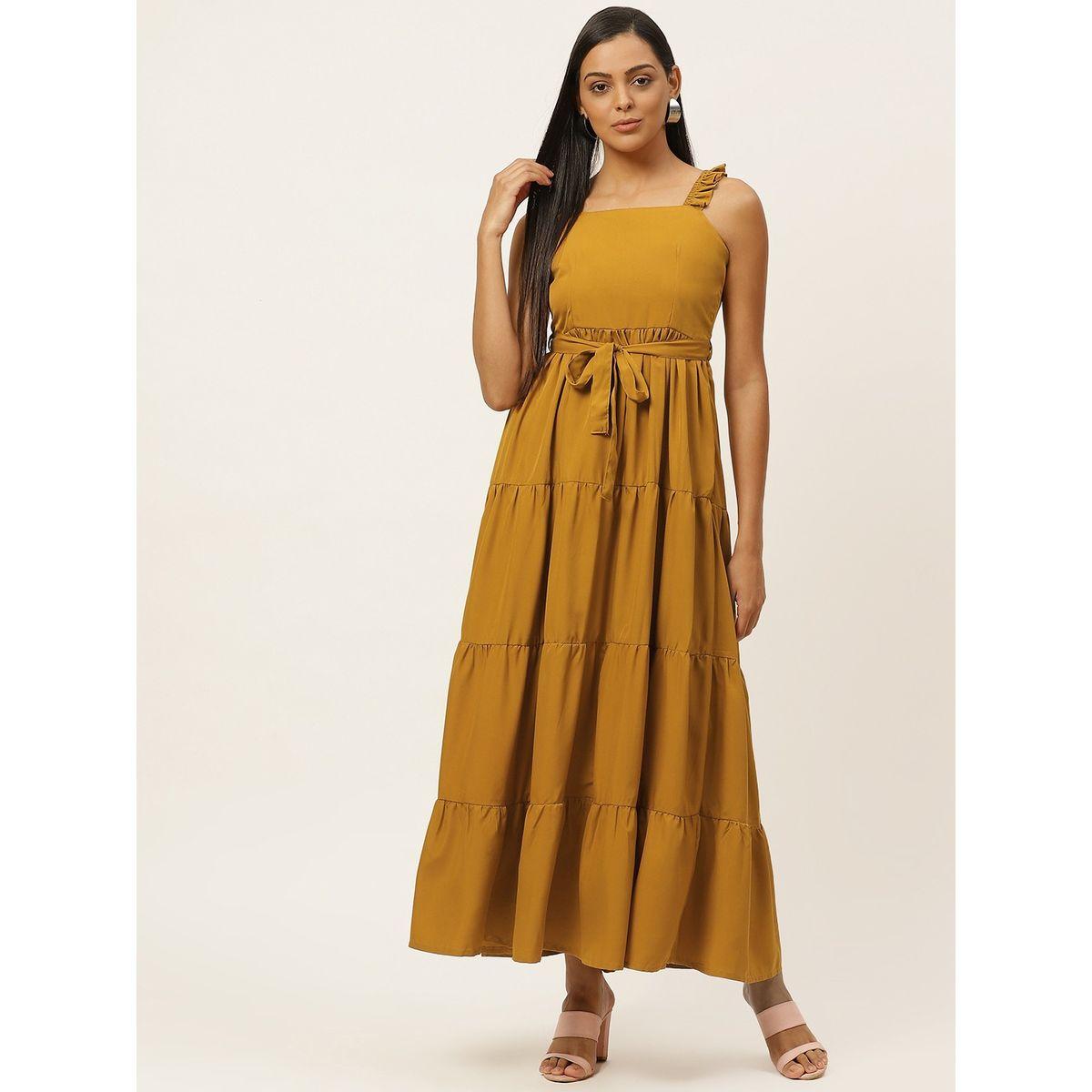U&F X Styli  Sleeveless Tiered Maxi Dress with Tie Belt-women-clothing-dresses-image-1
